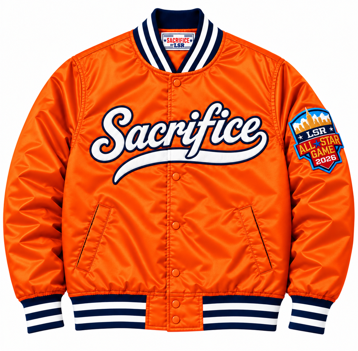 SACRIFICE SATIN VARSITY JACKET
