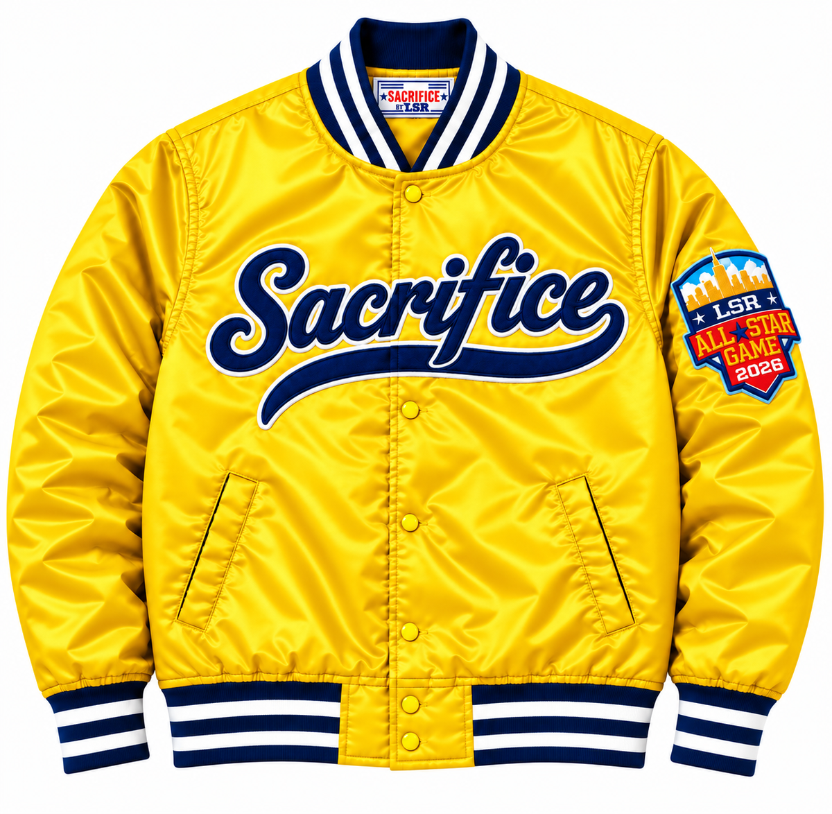 SACRIFICE SATIN VARSITY JACKET