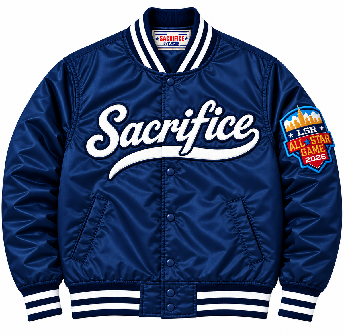 SACRIFICE SATIN VARSITY JACKET